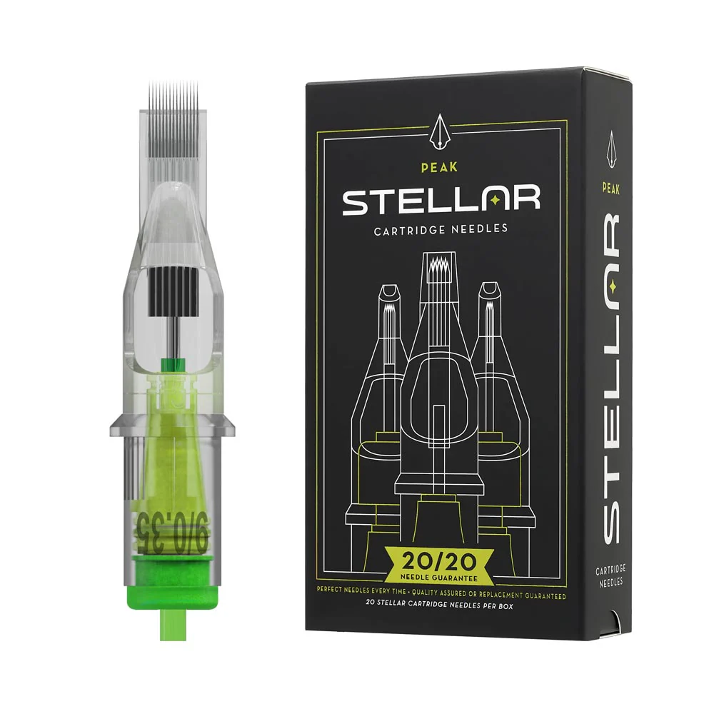 Peak Stellar 2.0 Needle Cartridges — Curved Magnum — Box of 20