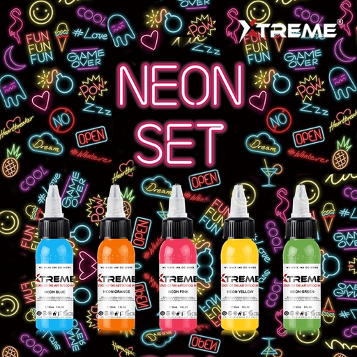 Neon Set (5 Colors) - Xtreme Ink  