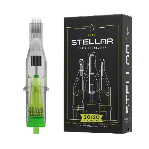 Peak Stellar 2.0 Needle Cartridges — Curved Magnum — Box of 20